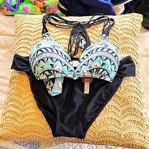 Arizona Jean Co. Black Aqua Mist Bikini